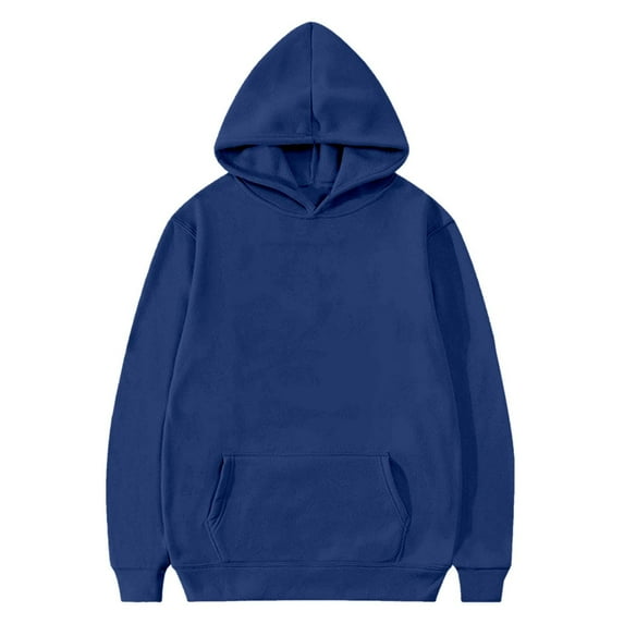 Hinvhai Youth Hoodie Sweatshirt,Boys Girls Hooded,Hoodies for Teen Girls Fashion Fleece Pullover Tops Kids Clothes Navy 7-8Years