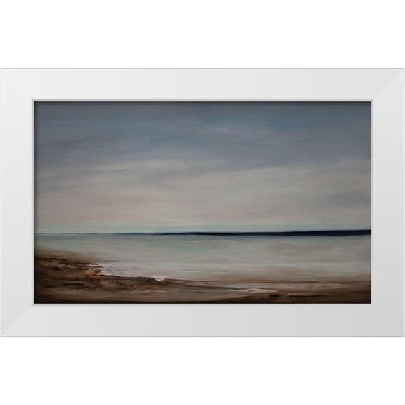 Hinz 14x10 White Modern Wood Framed Museum Art Print Titled - Majestic Vista III