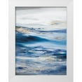 thumbnail image 1 of Hinz 15x18 White Modern Wood Framed Museum Art Print Titled - Abstract Seascape Dark Blue, 1 of 4
