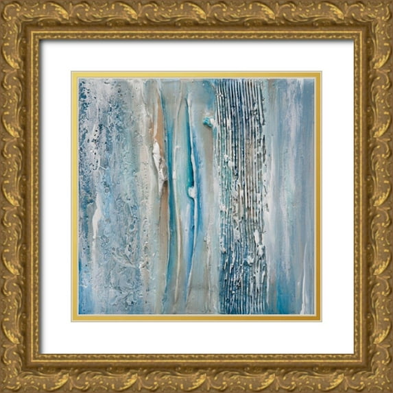 Hinz 20x20 Gold Ornate Wood Framed with Double Matting Museum Art Print Titled - Texturescape III