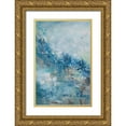 thumbnail image 1 of Hinz 22x32 Gold Ornate Wood Framed with Double Matting Museum Art Print Titled - Abstract Floral, 1 of 4