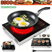 Hinzonek 3500W Electric Ceramic Stove, Portable Induction Cooktop Infrared Burner Countertop Cooktop, Cooker Hot Plate Furnace