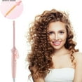 thumbnail image 1 of Hinzonek 9mm Small Hair Curler Mini Curling Iron Ceramic Coated Hair Curling Iron for Wool Roll，Wool Hair Curler,Tourmaline Ceramic Hair Curling Wand Wool Fine Curl Pink, 1 of 8