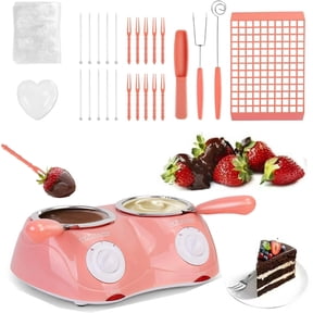 Hinzonek Electric Chocolate Melting Pot, Melting Pot Chocolate Fondue Melting Machine With Double Pot KitchenCandy Melts Candy And Chocolate Melting Pot