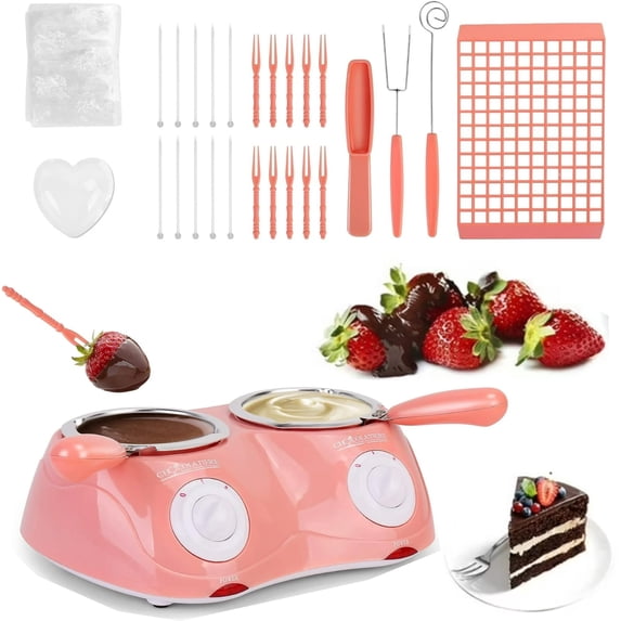 Hinzonek Electric Chocolate Melting Pot, Melting Pot Chocolate Fondue Melting Machine With Double Pot Kitchen,Candy Melts Candy And Chocolate Melting Pot