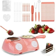 Hinzonek Electric Chocolate Melting Pot, Melting Pot Chocolate Fondue Melting Machine With Double Pot Kitchen Candy Melts Candy And Chocolate Melting Pot