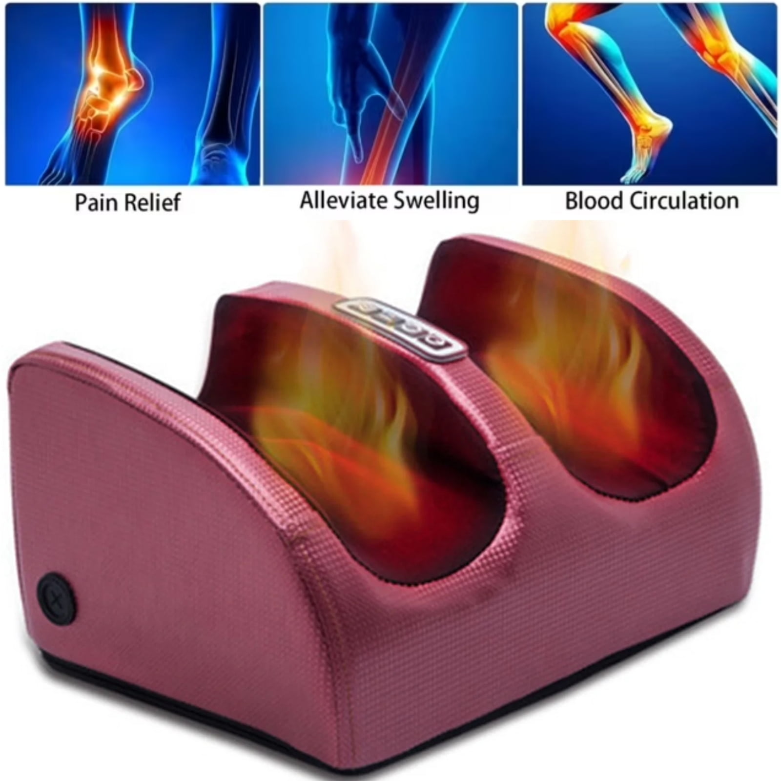 Hinzonek Foot Massager Machine Massage,Feet Massager, Chronic Nerve Pain Therapy Spa Gift Deep Kneading Rolling Massage for Leg Calf Ankle, Electric Shiatsu Foot Massager,3 Intensity Levels