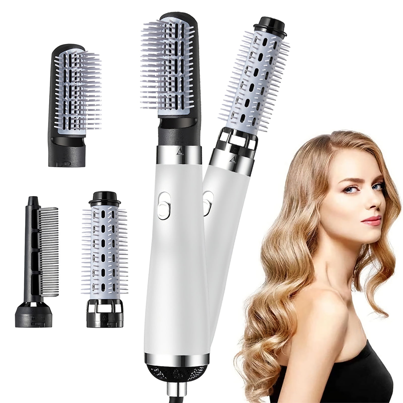 Hinzonek Hair Dryer Brush,3 in 1 Hair Dryer Brush Set Hot Air Brush ...