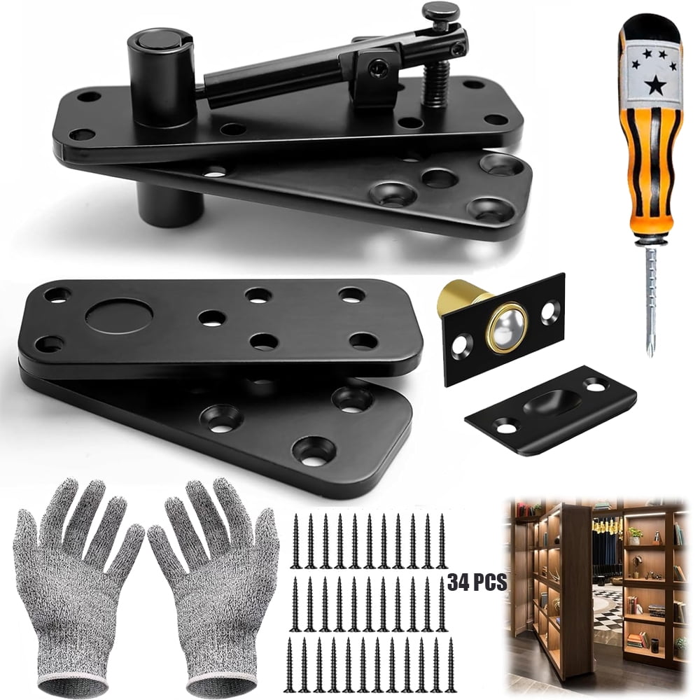 Hinzonek Hidden Door Hinge Pivot, Heavy Duty Stainless Steel Invisible ...