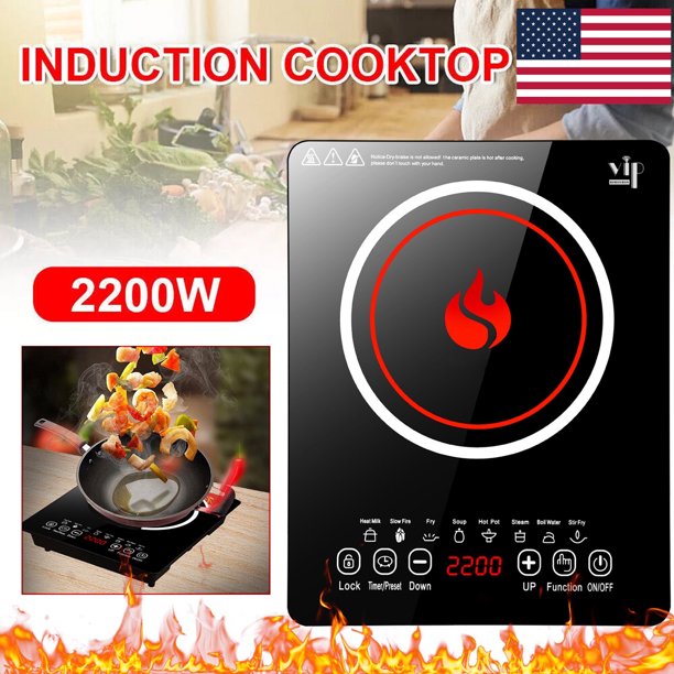 Hinzonek MultiFunction Induction Cooktop, 10 Power Levels Hot Plate