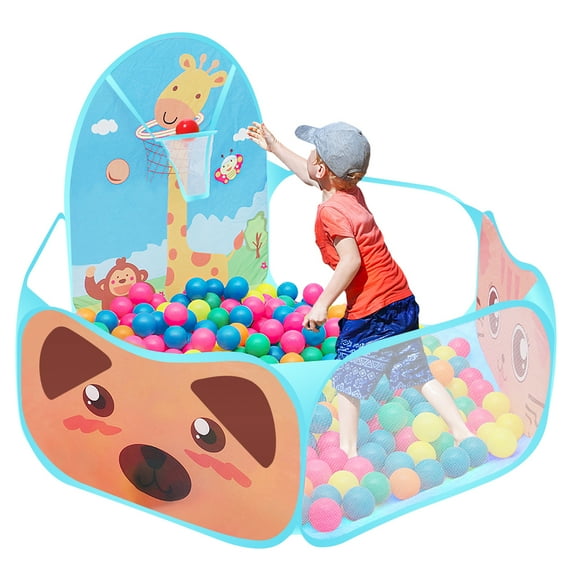 Hinzonek Portable Cute Children Ball Pit, Indoor and Outdoor Easy Folding Ball Play Pool Kids Toy Play Tent,Balls Not Included