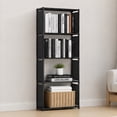thumbnail image 1 of HioHa 4-Cube Storage Organizer, Portable Cube Shelf Bookcase, Space Saving Cubby Storage Shelves for Closet, Bedroom, Home Office, Black, 1 of 6
