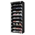 Free Standing Wardrobe Racks HioHa 9-Tier Shoe Rack with Cover, Dustproof Shoe Storage Organizer ...
