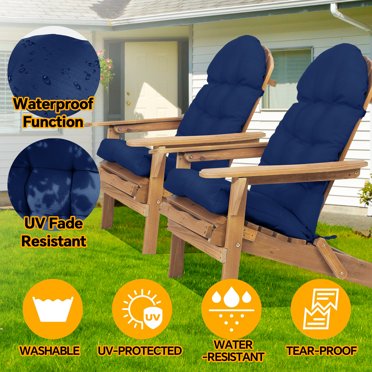 Garden Chair Cushion For Adirondack, Indoor Outdoor Fade