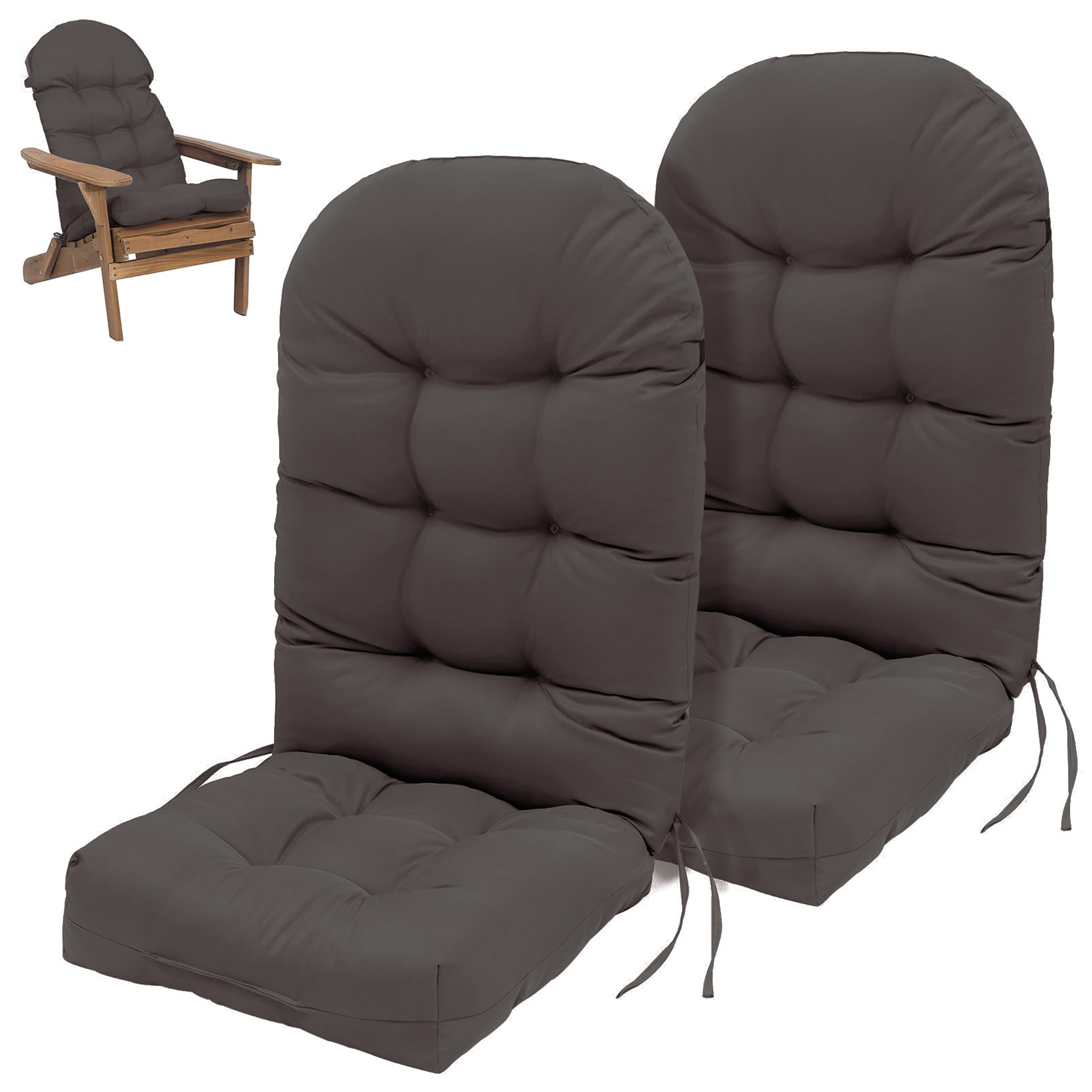 HioHa Adirondack Chair Cushion Set of 2, 49x20 Inch Waterproof UV-Protected Outdoor Patio Cushion