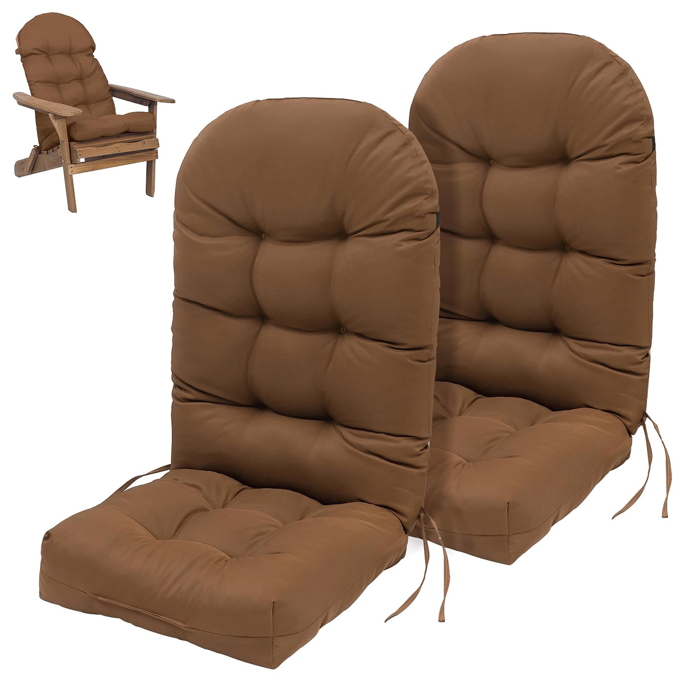 HioHa Adirondack Chair Cushion Set of 2, 49x20 Inch Waterproof UV-Protected Outdoor Patio Cushion