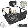 thumbnail image 1 of HioHa Baby Playpen, Baby Playard with Basketball Hoop, Portable Play Yard Baby Fences for Infant Toddler, 1 of 7
