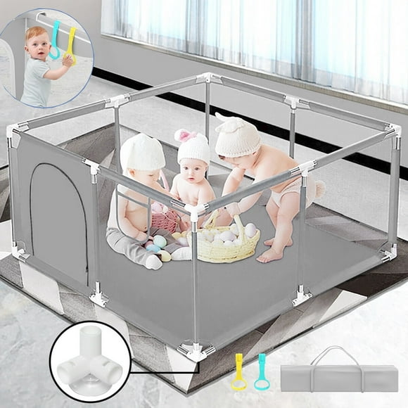 HioHa Baby Playpen, Outdoor Play Yard, Portable Play Yard 4-Panel- Baby Safety Playpen for Infant Toddler