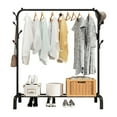 thumbnail image 1 of HioHa Garment Rack with Storage Shelf | Standing Clothes Hanging Rack for Bedroom, Closet & Laundry Room | Space-Saving Wardrobe Organizer with Bottom Shelf, 1 of 8