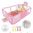 thumbnail image 1 of HioHa Extra Large Baby Playpen, Big Play Pens for Babies and Toddlers, Gap-Free, Climb-Proof Baby Playards for Indoor Fun, Baby Gate Playpen with Zippered Door and Storage Bag, 1 of 7