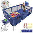 thumbnail image 1 of HioHa Large Baby Playpen, Big Playard with Basketball Hoop, Portable Play Yard Baby Fences with Storage Bag for Infant Toddler, 1 of 7