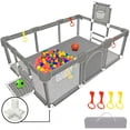 thumbnail image 1 of HioHa Pet Large Playpen, Family Big Playard with Basketball Hoop, Portable Pet Fences, Foldable Play Fence with Storage Bag, 1 of 6