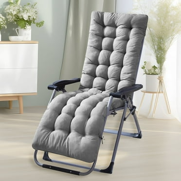 HioHa Lounge Chaise Chair Cushion,High Back Cushion Rocking Chair Padded Sofa Mat with Pillow 67x20x3.15 Inch