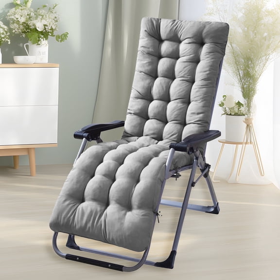 HioHa Lounge Chaise Chair Cushion,High Back Cushion Rocking Chair Padded Sofa Mat with Pillow 67x20x3.15 Inch