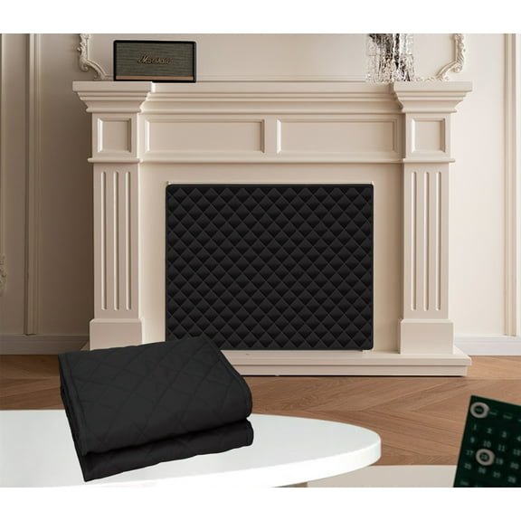 HioHa Magnetic Fireplace Indoor Fireplace Covers Keep Drafts Out Stops Heat Loss Fireplace Strong Magnet for Iron Fireplace Frame Fireplace Screen 36x32