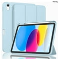 thumbnail image 1 of Hionly New iPad 10th Generation 10.9 Inch 2022 / iPad (A16) 11th Generation 11 Inch 2025 Case with Pencil Holder, Smart iPad Case with Soft TPU Back [Support Auto Wake/Sleep] (Light Blue), 1 of 6