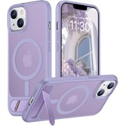 HionlyPro Compatible with iPhone 13 / 14 [Built-in Invisible Kickstand][Compatible with MagSafe] [Military Grade Shockproof] Slim Translucent Matte Phone Case