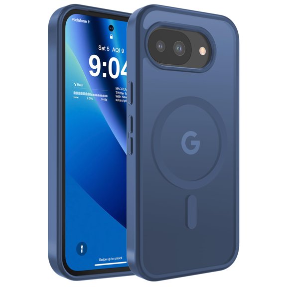 HionlyPro for Google Pixel 10A Case Translucent Matte Magnetic Phone Cover, [Compatible with Magsafe] Military Grade Drop Protection Shockproof Phone Cover, Deep Blue