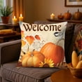 thumbnail image 1 of Hioyaky 17.7X17.7 Inches Thanksgiving Pillow Covers Fall Pumpkin Decorative Pillow Cases With Soft Fabric Hidden Zipper For Home Decor, 1 of 6