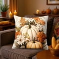 thumbnail image 1 of Hioyaky 17.7X17.7 Inches Thanksgiving Pillow Covers Fall Pumpkin Decorative Pillow Cases With Soft Fabric Hidden Zipper For Home Decor, 1 of 6