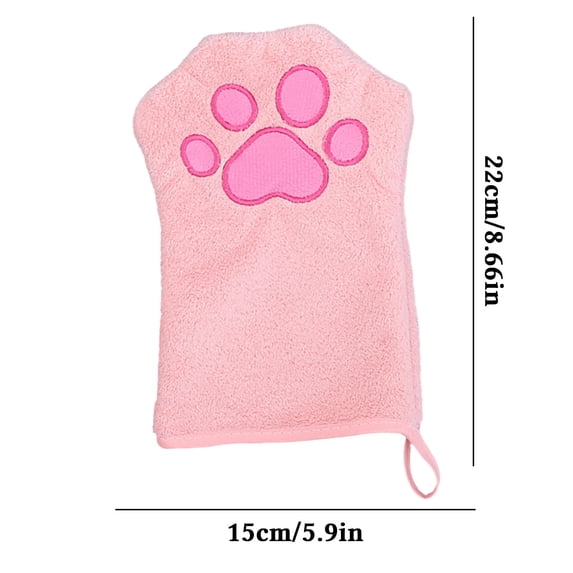 Hioyaky Absorbent Pet Drying Glove Towels, Quick Dry Bath Cleaning Gloves For Dogs Cats, Soft Pet Grooming Supplies