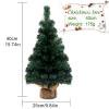 Hioyaky Christmas Tree Table Top Decorations- Artificial Small Pine Trees With Burlap Base On Desktop, Shelves, Bedroom, Miniature Scenes Xmas For Home, Office, Party Decor