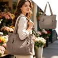 thumbnail image 1 of Hioyaky Nylon Tote Bag For Women Nylon Top-Handle Purse,Large Capacity Shoulder Hobo Handbag With Zipper Leisure Foldable Weekend, 1 of 5
