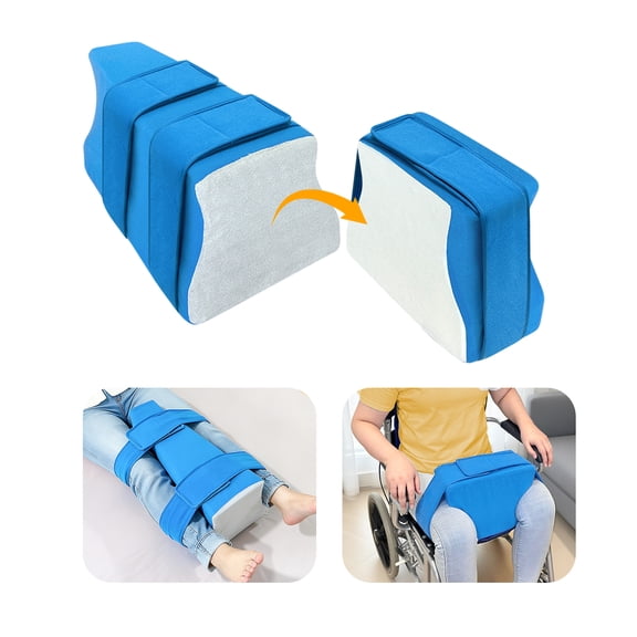 Hip Abduction Pillow, 2-in-1 Hip Replacement Recovery Aid, Knee Separator Wedge, Foam Leg Support for Hip Bursitis Sleeping, Elderly, Disabled