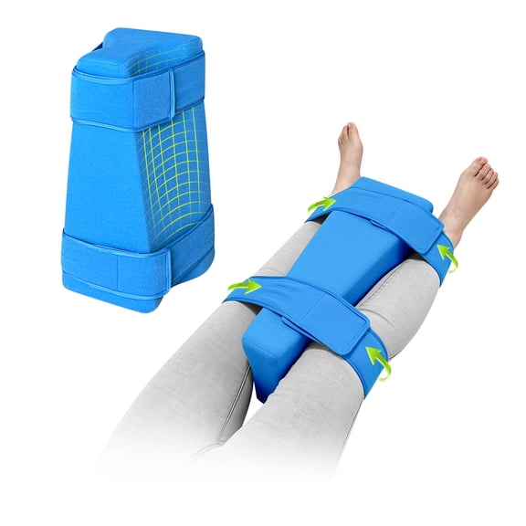 Hip Abduction Pillow for Post-Surgery Recovery - Foam Wedge with Strap for Knee & Hip Support, Bursitis Relief Cushion for Sleeping & Pain Relief