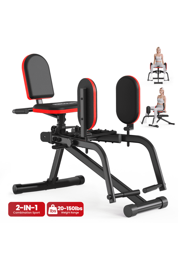Hip Abductor Adductor Machine, 6-Level Adjustable, Plush Padding, Compact, for Home Gym, Women and Men