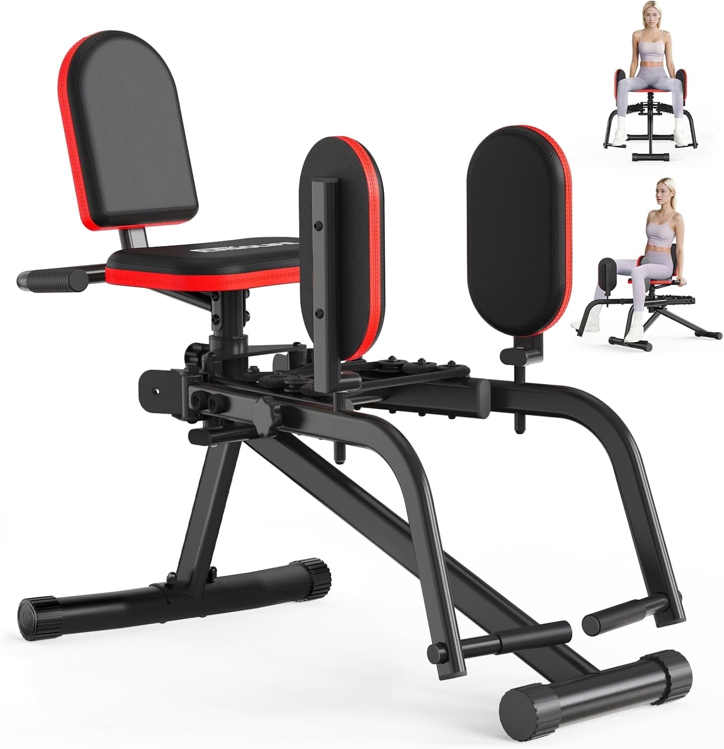 HXD-ERGO Hip Abductor Adductor Machine, 6-Level Adjustable, Plush Padding, Compact, for Home Gym, Women and Men