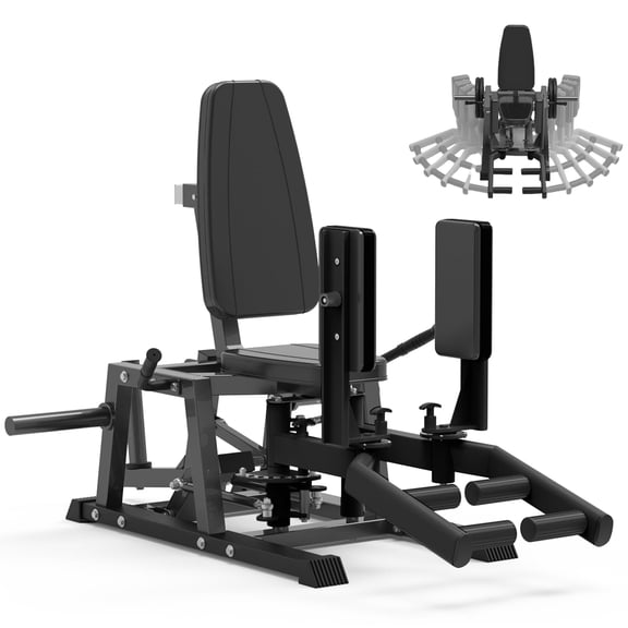 Hip Abductor Adductor Machine, Inner Outer Thigh Trainer with 6 Levels Gear System & 4-Position Backrest, Home Gym Equipment
