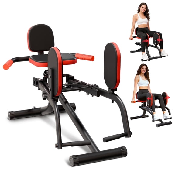Hip Abductor Machine, 3-in-1 Thigh & Glute Trainer for Home Gym, Adjustable Resistance for Inner/Outer Thigh Toner and Butt Lifter, Compact Leg Workout Equipment