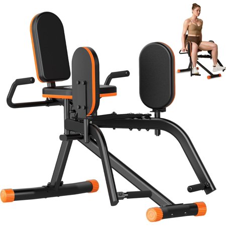 Hip Abductor Machine for Home Gym, 6-Level Glute Machine & Thigh Workout Equipment, Booty Builder with Plush Padding, Compact Leg Exercise Euipment for Women & Men