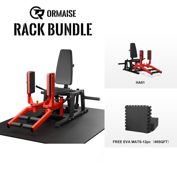 Hip Abductor Machine, Plate-Loaded Inner and Outer Thigh Machine, Hip Trainer, Hip Thrusters for Home Gym