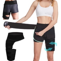 Hip Brace, Adjustable Sciatic Nerve Brace Thigh Hamstring Compression Groin Wrap Breathable Non-Slip Thigh Stabilizer for Women Men Pulled Groin Muscle, Quadriceps, Black