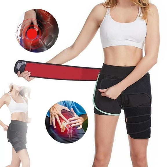 Hip Brace,Adjustable Thigh Compression Sleeve,Hip Pain Groin Support Wrap Belt for Men Women Sciatica Pain Relief,Pulled Muscles Support