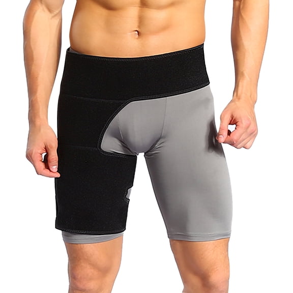 Hip Brace for Men, Sciatica Pain Relief Compression Wrap, Sacroiliac Joint Support Stabilizer for Sciatic Nerve, Hip Flexor Strain, Groin Injury and Pulled Thigh