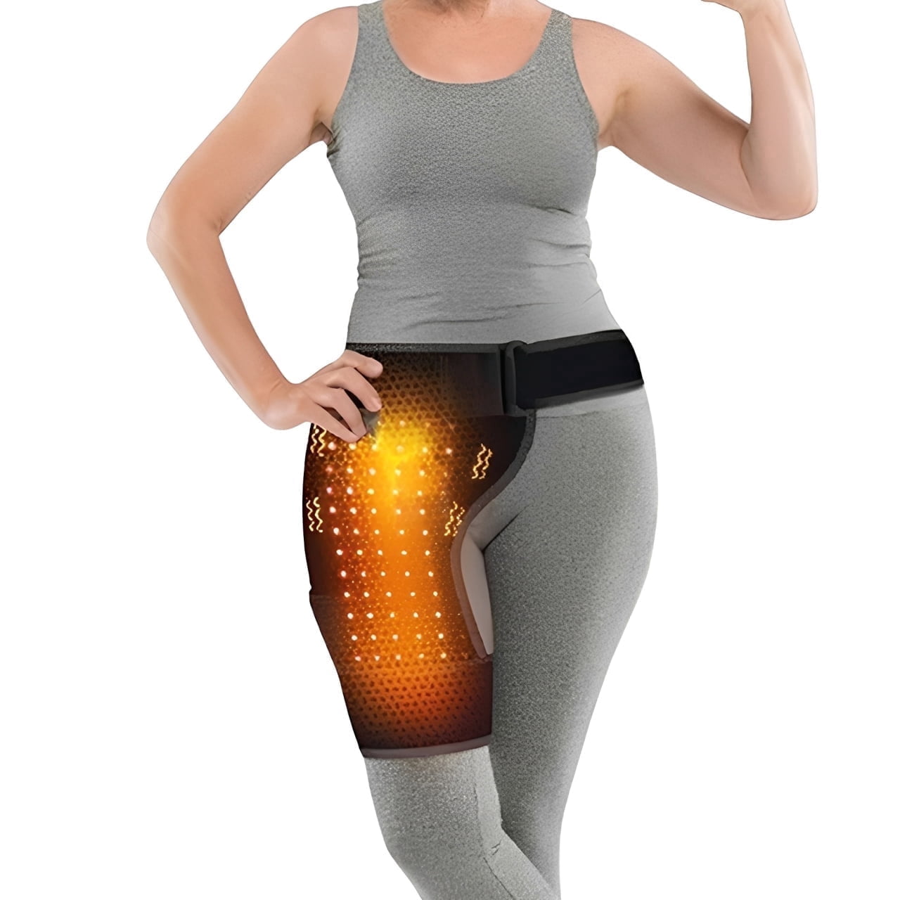 Hip Heating Pad, Electric Heated Hip, Thigh/Buttocks Heated Hip Brace, Heating Pad for Hip Sciatica Nerve Relief, 3 Temperature Options, Adjustable Hip Comforta