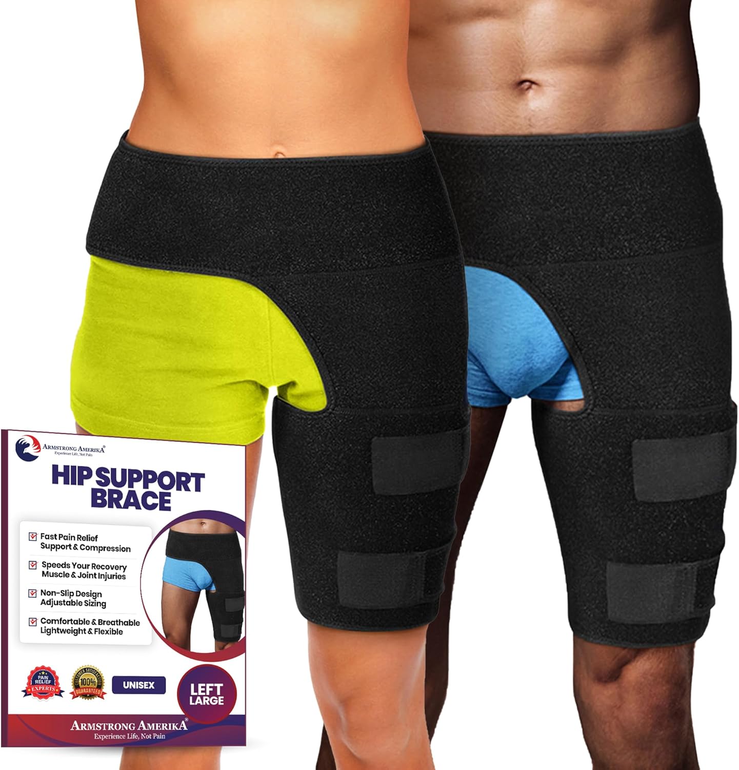 Hip Brace Thigh Compression Sleeve Hip Sciatica Pain Relief Device